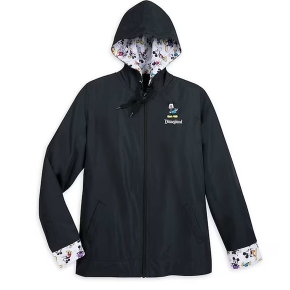Disney Jackets & Blazers - Disney Black Mickey Mouse Disney World Rain Jacket XS